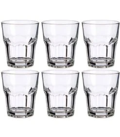 Wadiga Gobelets à Eau Ou Liqueur En Verre 29cl - Lot De 6