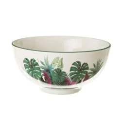 Unimasa Grand Bol En Porcelaine Tropical