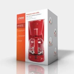 Livoo Cafetière Electrique En Plastique Rouge 9 Livoo Cafetière Electrique En Plastique Rouge -Boutique Cristal d'Arques livoo cafetiere electrique en plastique rouge 3