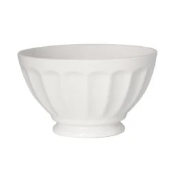Porcelaine Girard Lot De 2 Bols à Côtes 13 Cm En Porcelaine Blanc