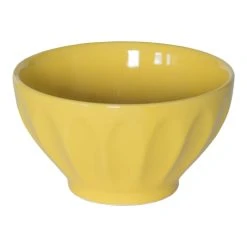 Trend'up Lot De 2 Bols Cotes Plates 14 Cm En Faïence Jaune