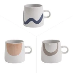 Table Passion Lot De 3 Mugss Bering 45 Cl En Porcelaine Décoré
