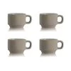 OGO Living Lot De 4 Tasses En Grès 10cl -Boutique Cristal d'Arques lot de 4 tasses en gres 10cl