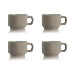 OGO Living Lot De 4 Tasses En Grès 10cl