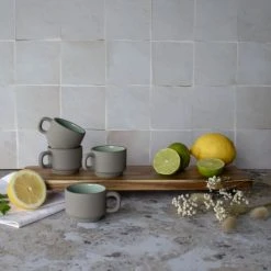 OGO Living Lot De 4 Tasses En Grès 10cl -Boutique Cristal d'Arques lot de 4 tasses en gres 10cl 5