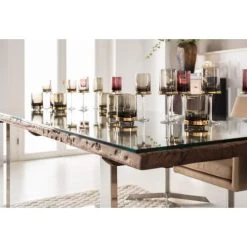 Kare Design Lot De 4 - Verre à Eau En Verre Fumé Vert -Boutique Cristal d'Arques lot de 4 verre a eau en verre fume vert 3