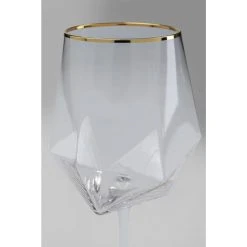 Kare Design Lot De 4 - Verre à Vin En Verre Bord Doré -Boutique Cristal d'Arques lot de 4 verre a vin en verre bord dore 3