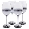 Kare Design Lot De 4 - Verre à Vin En Verre Transparent Et Argenté -Boutique Cristal d'Arques lot de 4 verre a vin en verre transparent et argente