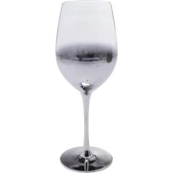 Kare Design Lot De 4 - Verre à Vin En Verre Transparent Et Argenté -Boutique Cristal d'Arques lot de 4 verre a vin en verre transparent et argente 3