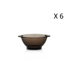 Duralex Lot De 6 - Bol à Oreilles 51cl En Verre Résistant Teinté Sepia