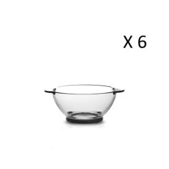 Duralex Lot De 6 - Bol à Oreilles 51cl En Verre Résistant Teinté Tansparent