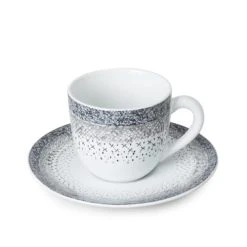 Table Passion Lot De 6 Tasse à Café Et Sous-tasse En Grès Gris