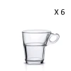 Duralex Lot De 6-Tasse à Espresso Avec Anse 9cl En Verre Résistant Transparent -Boutique Cristal d'Arques lot de 6 tasse a espresso avec anse 9cl en verre resistant transparent