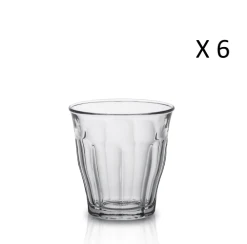 Duralex Lot De 6 - Verre à Eau 16 Cl En Verre Trempé Résistant Transparent