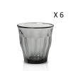Duralex Lot De 6 - Verre à Eau 31 Cl En Verre Trempé Résistant Teinté Gris -Boutique Cristal d'Arques lot de 6 verre a eau 31 cl en verre trempe resistant teinte gris