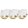 Kare Design Lot De 6 - Verre à Eau En Verre Fond Doré -Boutique Cristal d'Arques lot de 6 verre a eau en verre fond dore
