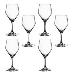 Leonardo Lot De 6 Verres à Eau Sur Pied 330ml Verre Transparent