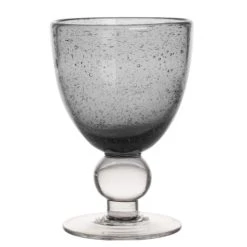 Table Passion Lot De 6 Verres à Pied Artisan Bullé 28 Cl Gris