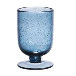 Table Passion Lot De 6 Verres à Pied Bullé 25 Cl Bleu