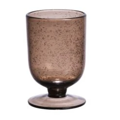 Table Passion Lot De 6 Verres à Pied Bullé 25 Cl Brun Noir