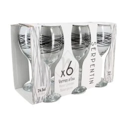 Page de garde -Boutique Cristal d'Arques lot de 6 verres a pied dessin noir 24 5cl 1