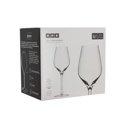 OGO Living Lot De 6 Verres à Pieds 25cl 4 OGO Living Lot De 6 Verres à Pieds 25cl – Image 2