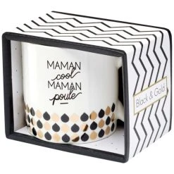 Draeger Paris Mug Cadeau Maman Cool, Maman Poule -Boutique Cristal d'Arques mug cadeau maman cool maman poule 1