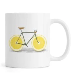 Juniqe Mug En Céramique En Blanc Ivoire & Jaune