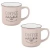 Maisons Du Monde Mug En Faïence Beige Imprimée - Lot De 2 -Boutique Cristal d'Arques mug en faience beige imprimee 1000 3 29 174525 5