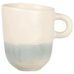 Maisons Du Monde Mug En Grès Blanc Et Bleu