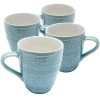 Kare Design Mug En Grès Bleu - Lot De 4 -Boutique Cristal d'Arques mug en gres bleu lot de 4