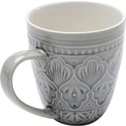 Kare Design Mug En Grès Gris - Lot De 4 -Boutique Cristal d'Arques mug en gres gris lot de 4 7