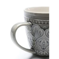 Kare Design Mug En Grès Gris - Lot De 4 -Boutique Cristal d'Arques mug en gres gris lot de 4 9