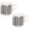Maisons Du Monde Mug En Grès Imprimé Lignes Noires - Lot De 2 -Boutique Cristal d'Arques mug en gres imprime lignes noires 1000 12 28 227455 2