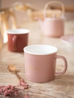 Maisons Du Monde Mug En Porcelaine Rose - Lot De 2 -Boutique Cristal d'Arques mug en porcelaine rose 1000 0 12 208046 2