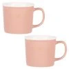 Maisons Du Monde Mug En Porcelaine Rose Avec Inscription - Lot De 2 -Boutique Cristal d'Arques mug en porcelaine rose avec inscription 1000 1 18 216785 2