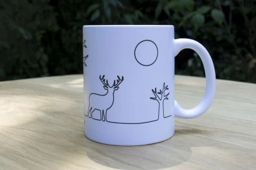 Reine Mère Mug Forest Blanc 7 Reine Mère Mug Forest Blanc – Image 5