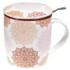 Mani Bhadra Mug Mandala Rose Avec Infuseur -Boutique Cristal d'Arques mug mandala rose avec infuseur