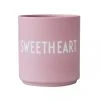 Design Letters Mug Rose En Porcelaine Sweatheart -Boutique Cristal d'Arques mug rose en porcelaine sweatheart