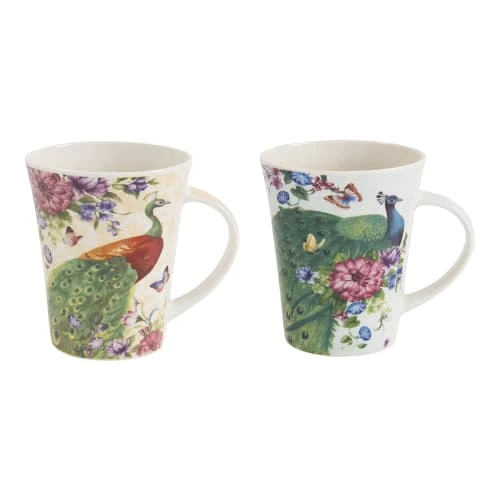 Trend'up Mugs Paon 39 Cl (1 Modèle Aléatoire) En Porcelaine Décoré 3 Trend'up Mugs Paon 39 Cl (1 Modèle Aléatoire) En Porcelaine Décoré
