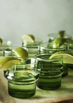 Madam Stoltz Petit Verre à Eau En Verre Vert -Boutique Cristal d'Arques petit verre a eau en verre vert 2