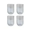 Maison Tilleul Set 4 Verres Gobelet Verre Pommelé Transparent -Boutique Cristal d'Arques set 4 verres gobelet verre pommele transparent