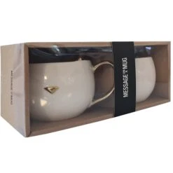 Jolipa Set De 2 Mugs Chats En Porcelaine Blanche Et Or -Boutique Cristal d'Arques set de 2 mugs chats en porcelaine blanche et or 2