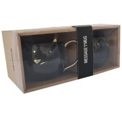 Jolipa Set De 2 Mugs Chats En Porcelaine Noire Et Or -Boutique Cristal d'Arques set de 2 mugs chats en porcelaine noire et or 3