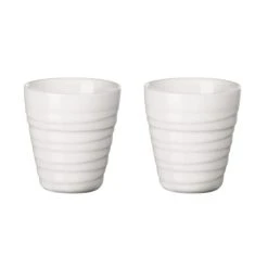 ASA SELECTION Set De 2 Tasses En Porcelaine Blanche 0,08l
