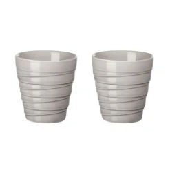 ASA SELECTION Set De 2 Tasses En Porcelaine Grise 0,08l