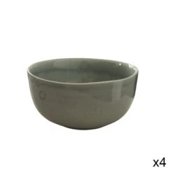 Maison Tilleul Set De 4 Bols Céramique Vert