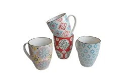 Chehoma Set De 4 Mugs En Céramique Multicolore