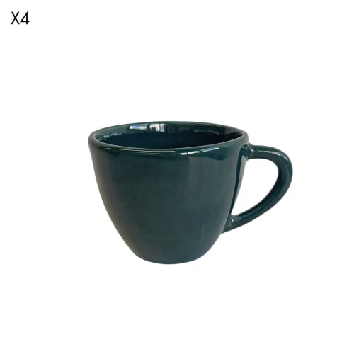 Maison Tilleul Set De 4 Tasses Céramique Vert 3 Maison Tilleul Set De 4 Tasses Céramique Vert