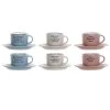 ITEM International Set De 6 Grandes Tasses à Café Avec Sous-tasses -Boutique Cristal d'Arques set de 6 grandes tasses a cafe avec sous tasses